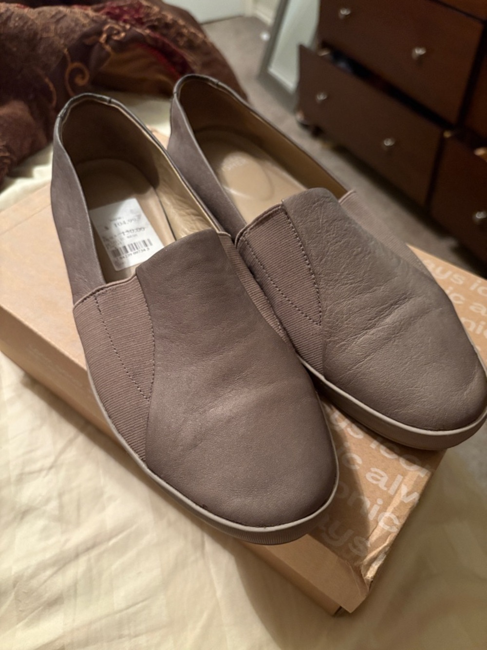 Eileen Fisher Taupe Slip-On Flats
